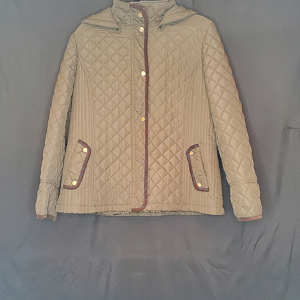 LIKE NEW- WORN ONCE- Army Green Hooded Jacket
